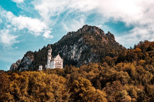 Neuschwanstein Castle before the coaches — Munich
