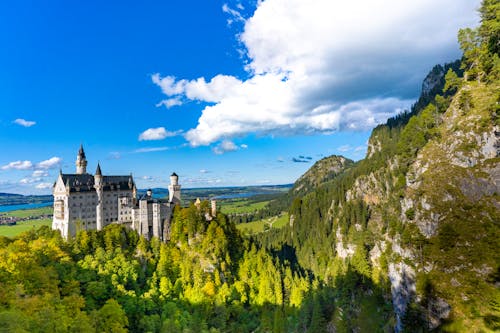 White and Black Castle Under the Blue Sky