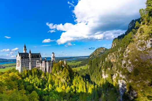 Neuschwanstein Castle before the coaches — Munich