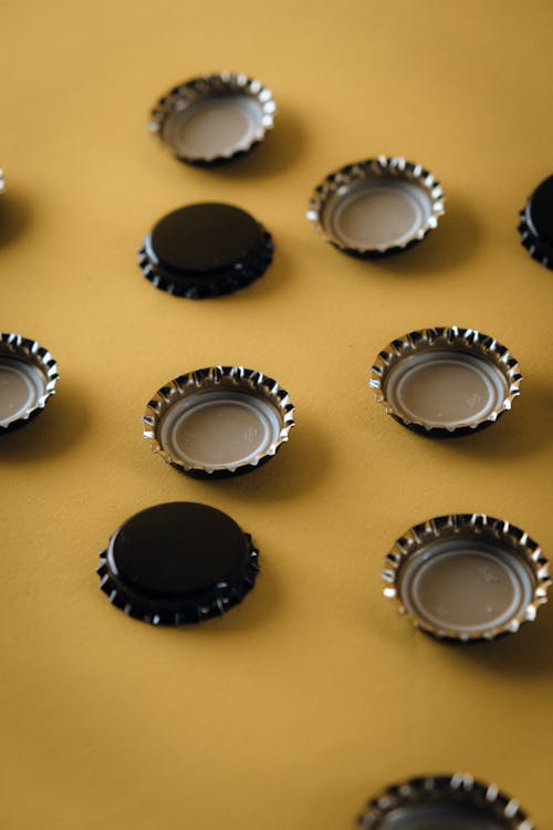 Free Bottle Caps in Close Up Photography Stock Photo