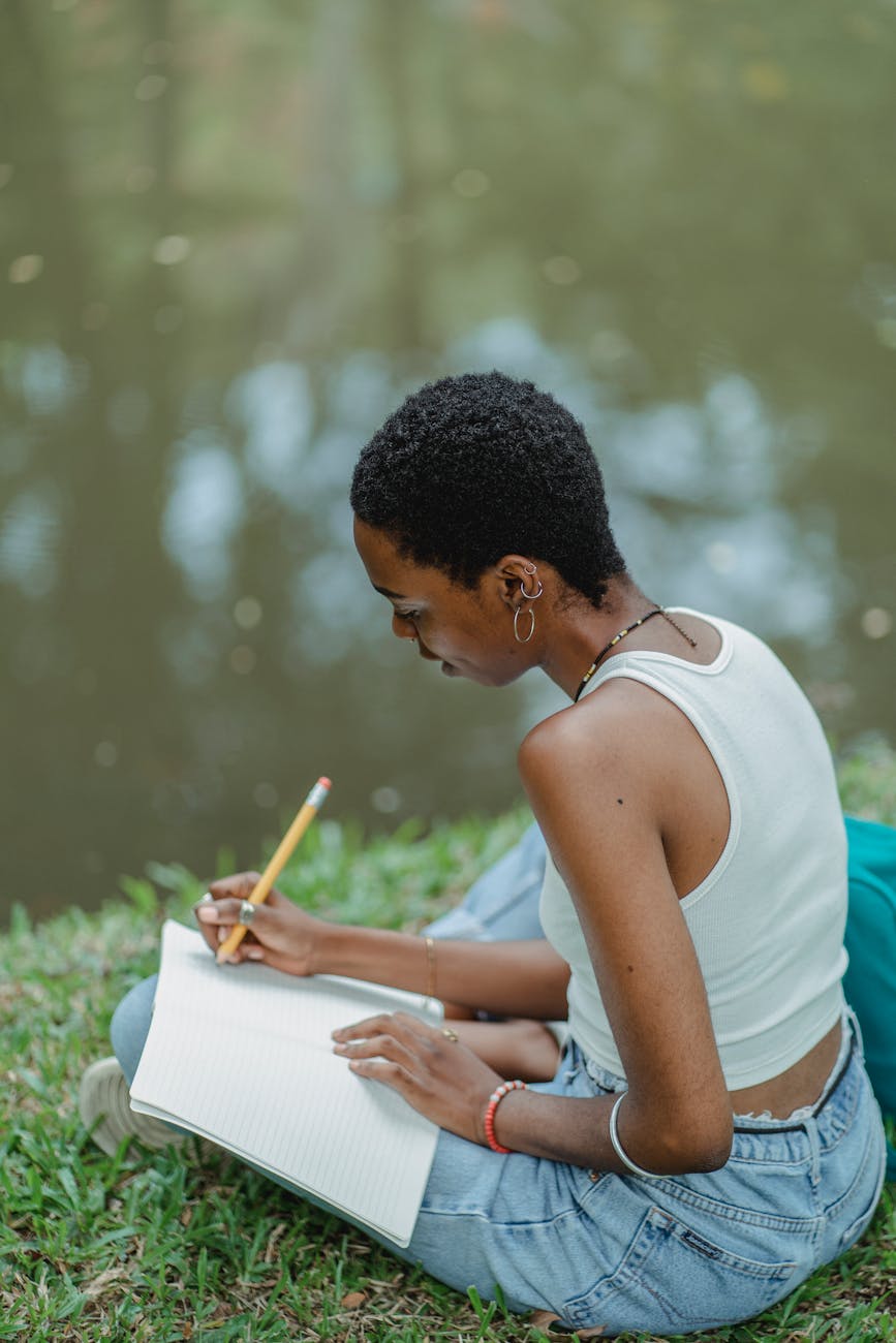 Student learning calmly