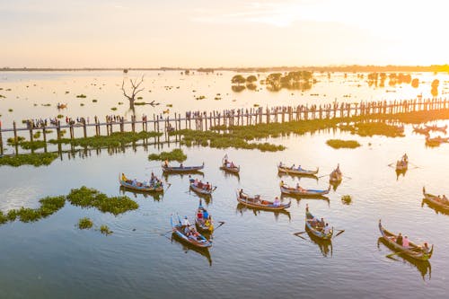 Fotos de stock gratuitas de amanecer, anochecer, barcos