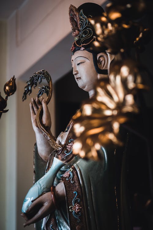 Painted Sculpture of Buddha