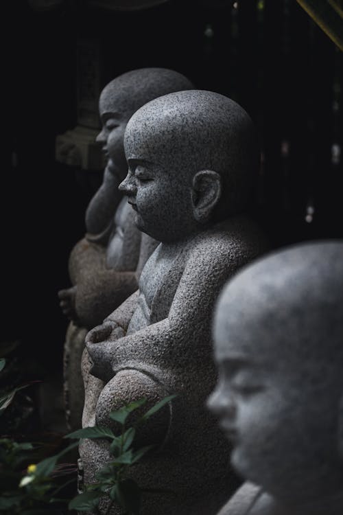 Close up of Buddhi Statues