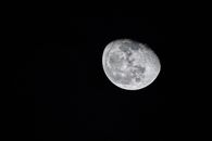 Full Moon in Dark Night Sky