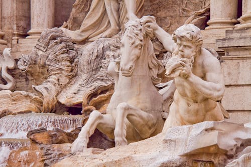 Sculptures of A Trevi Fountain 