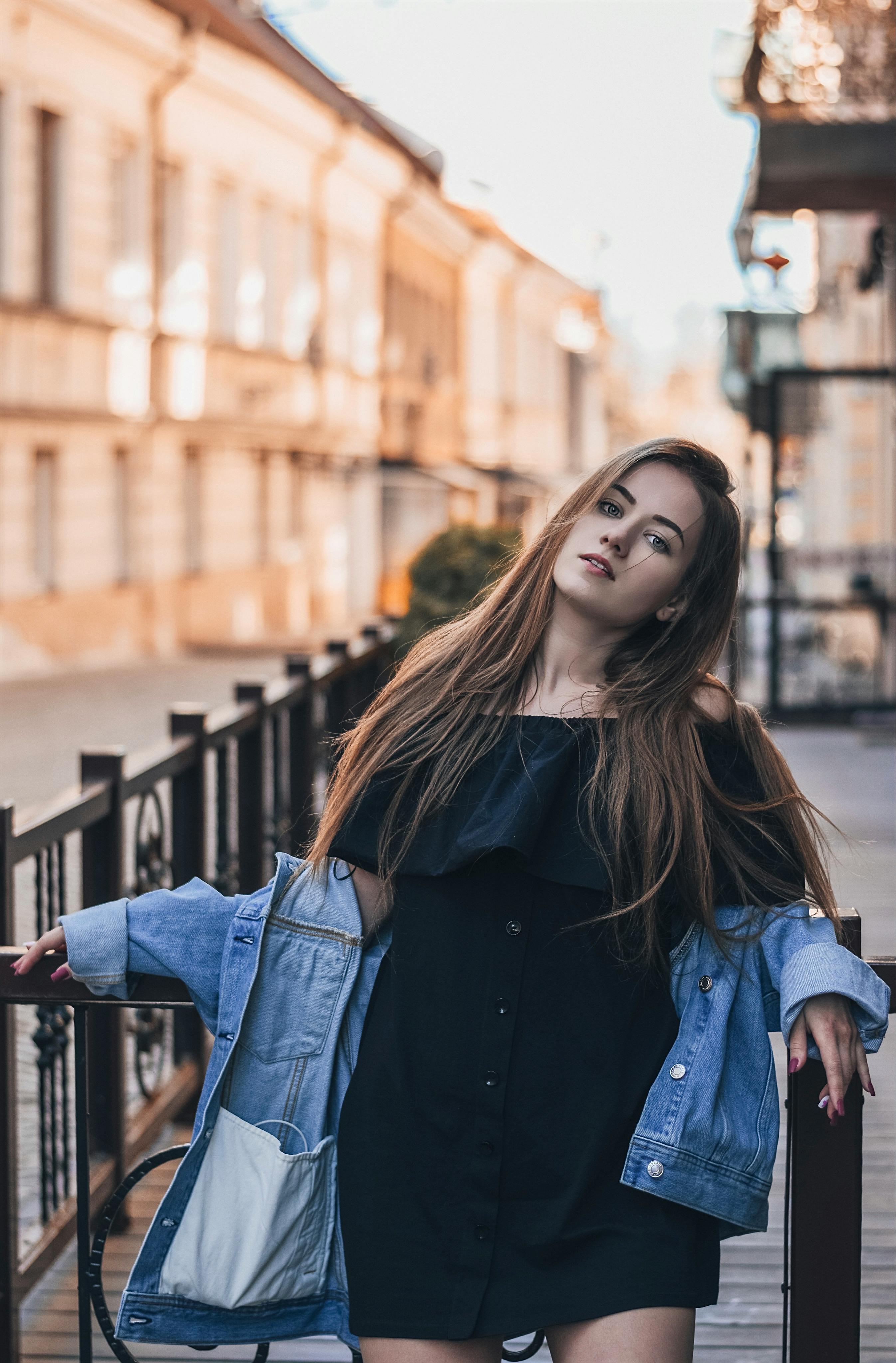 What I Wore: Flared Blue Dress + White Denim Jacket + Leopard! - Thriftshop  Chic