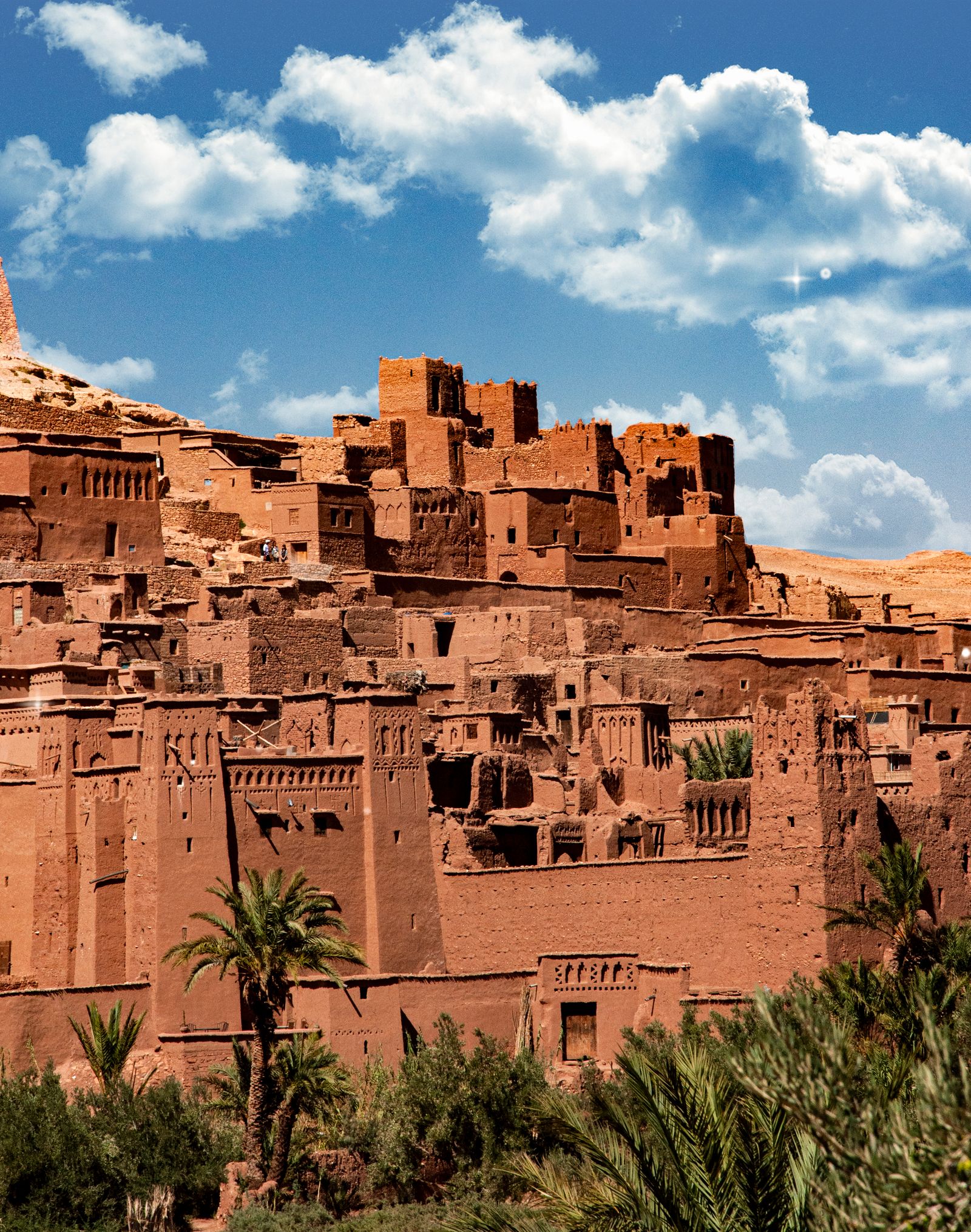 Aït Benhaddou kasbah UNESCO site at golden hour