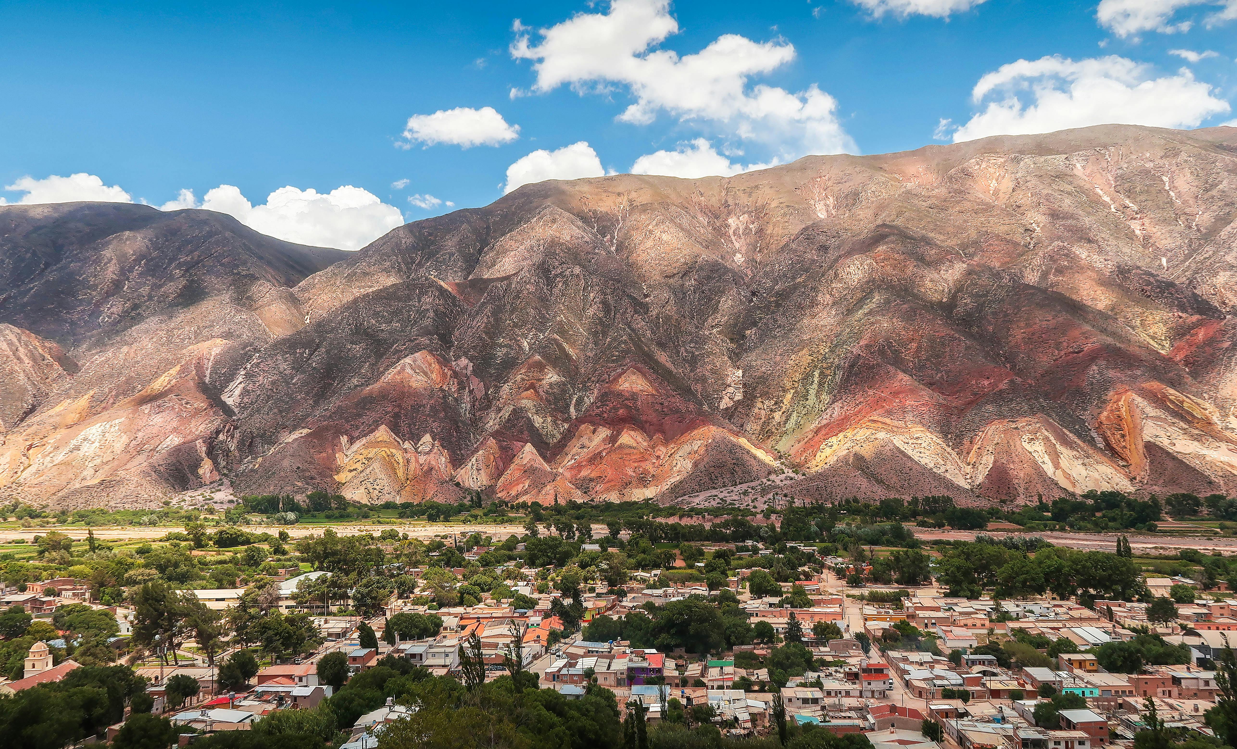 drone shot of quebrada de humahuaca