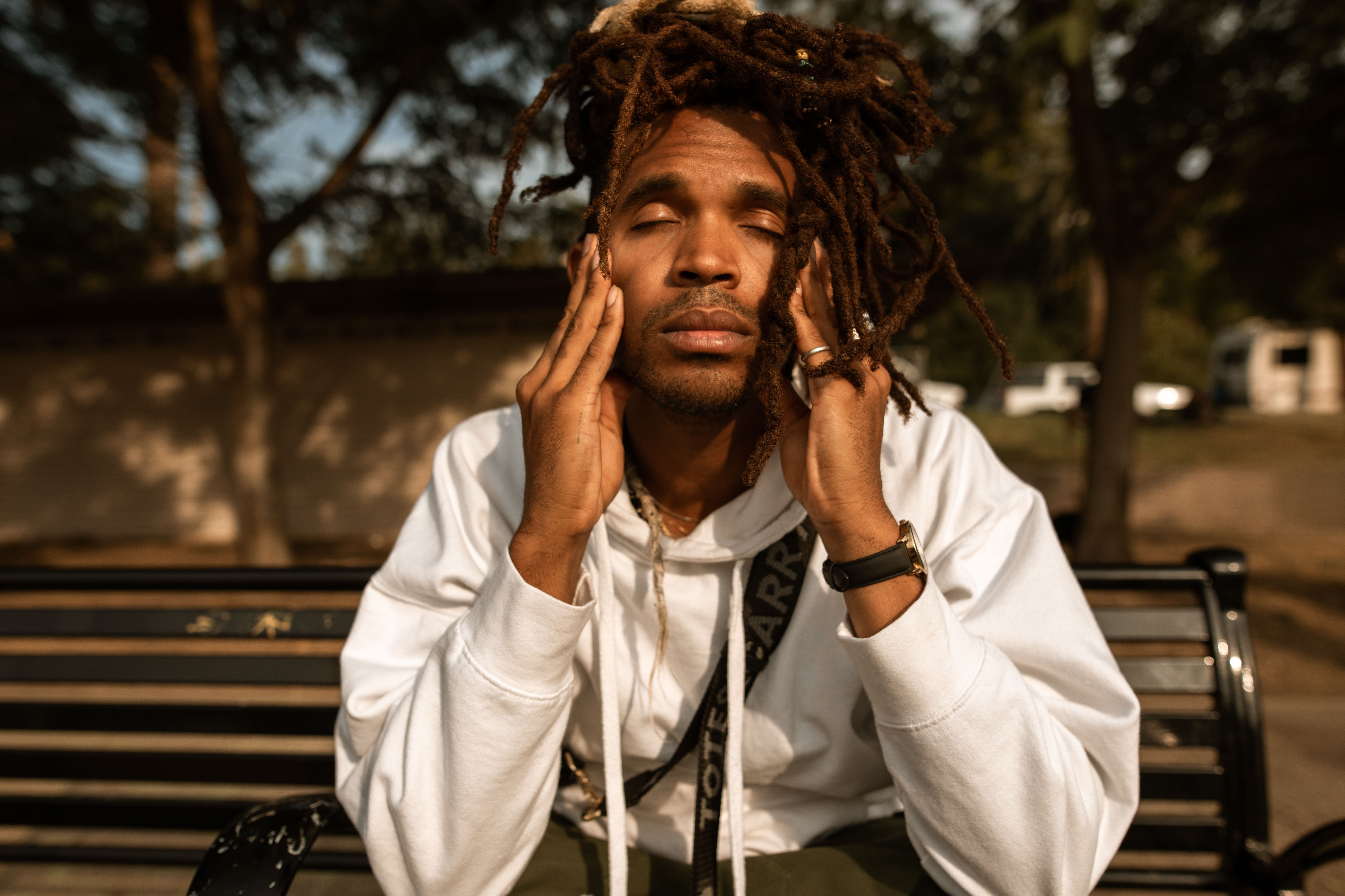 Stressed Man Touching His Face · Free Stock Photo
