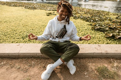 Man Sitting in the Lotus Position