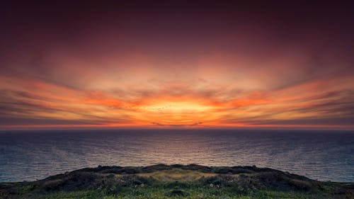 Peaceful Ocean During Sunset