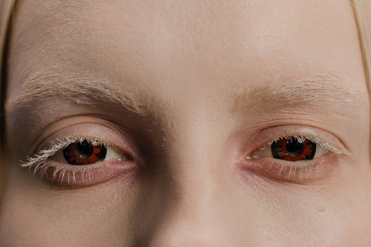 Close Up Photo Of Person's Eyes Wearing Contact Lenses