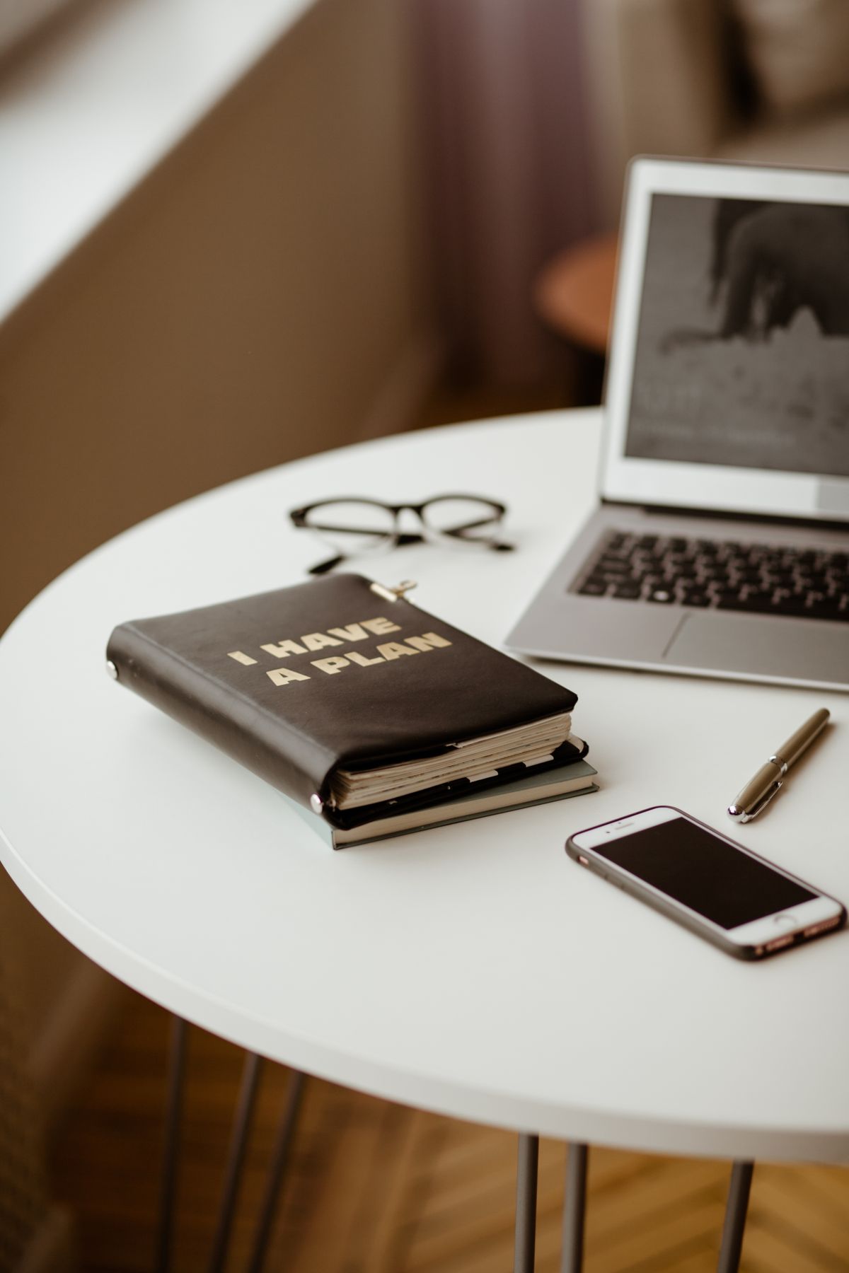 Laptop and notebooks for planning an online business