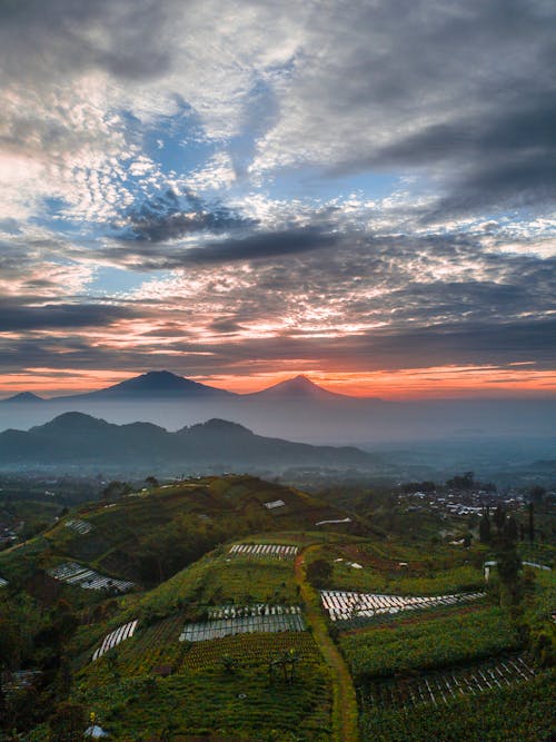 Foto profissional grátis de montanha, montanha do nascer do sol, montanha merapi