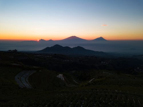 Foto profissional grátis de montanha, montanha andong, montanha do nascer do sol