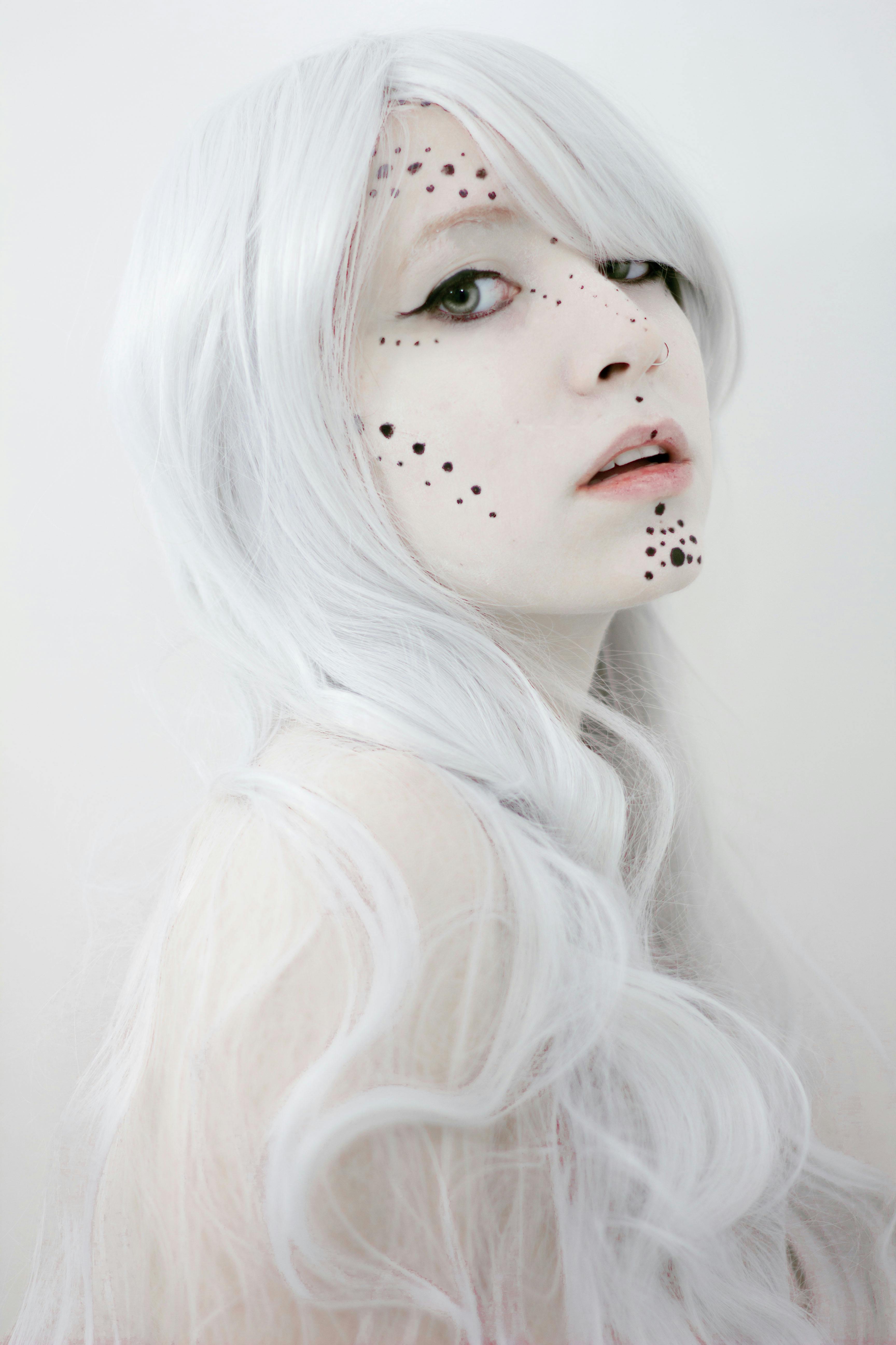 A Woman with Black Dots on Face · Free Stock Photo A Woman with Black Dots on Face · Free Stock Photo