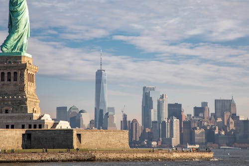 Free New York City Skyline Under Cloudy Sky Stock Photo