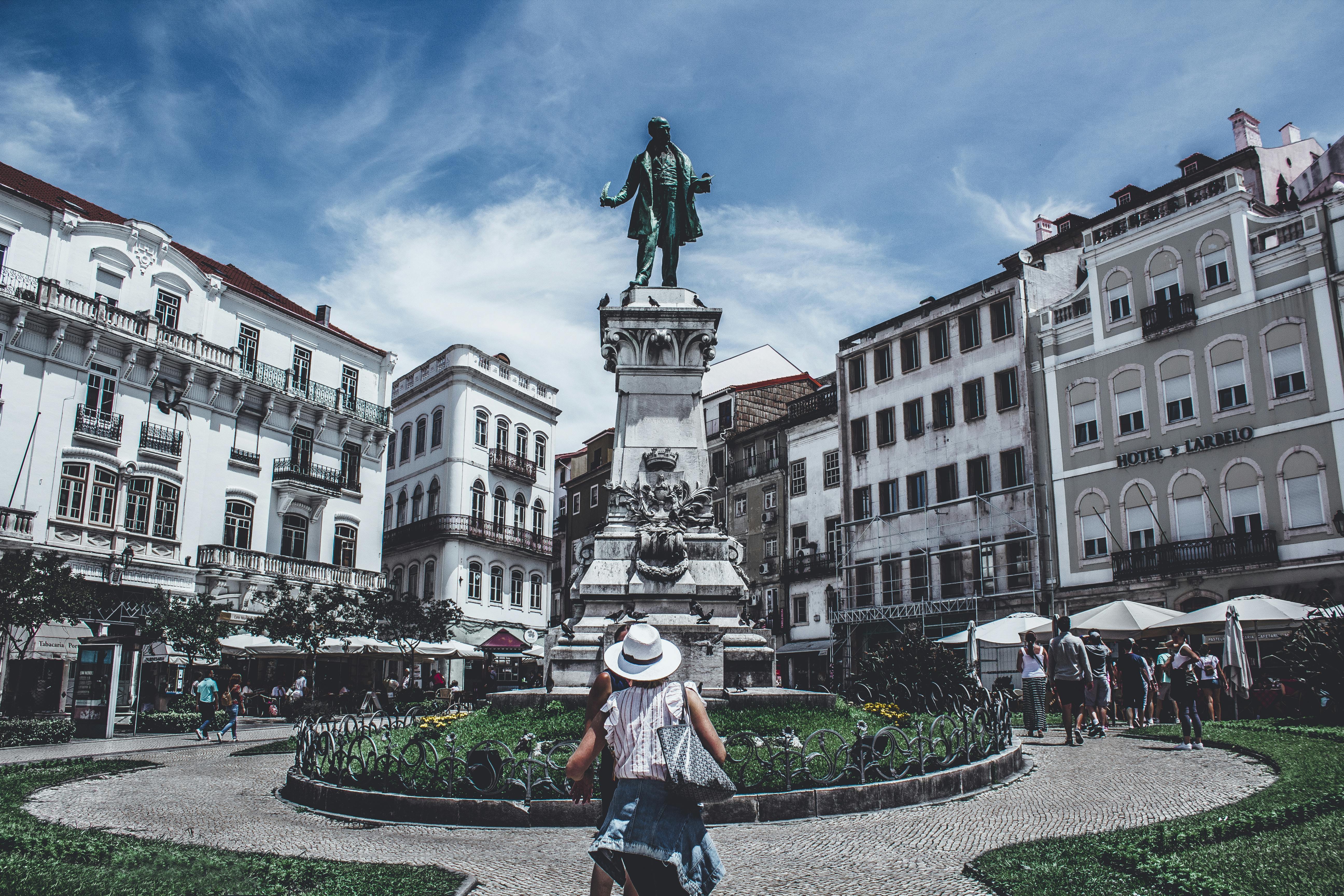 Free The Statue of Joaquim Antonio de Aguiar in Coimbra, Porto, Porto District, Portugal Stock Photo