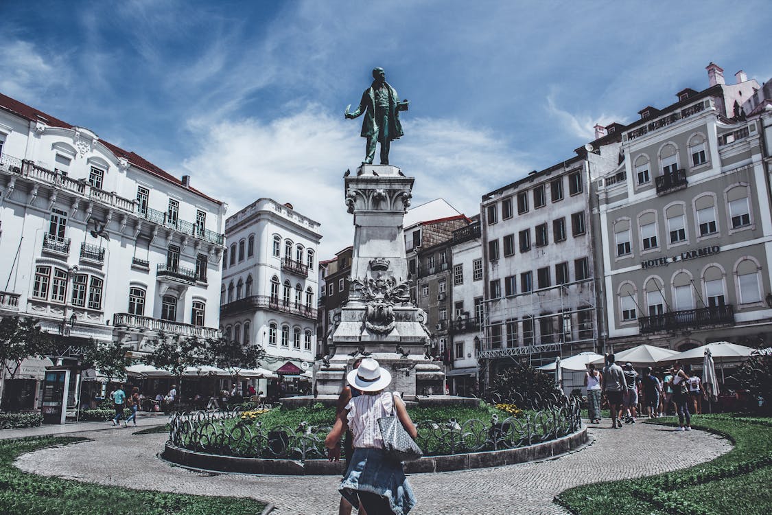 Free The Statue of Joaquim Antonio de Aguiar in Coimbra, Porto, Porto District, Portugal Stock Photo