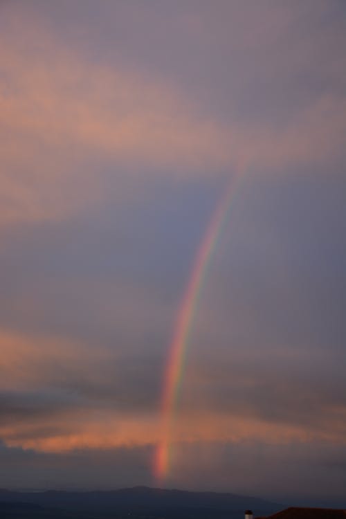 Free Rainbow over Clouds Stock Photo