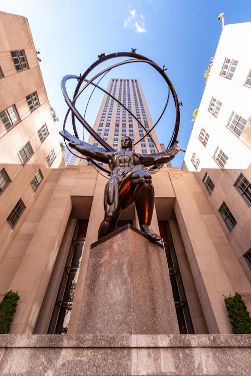 Free The Statue of Atlas at the Rockefeller Center in New York City Stock Photo