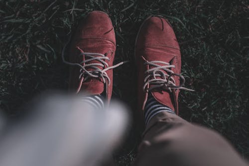 Free Man Wearing Red Shoes  Stock Photo