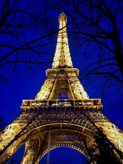 Gratis lagerfoto af belyst, Eiffeltårnet, Frankrig