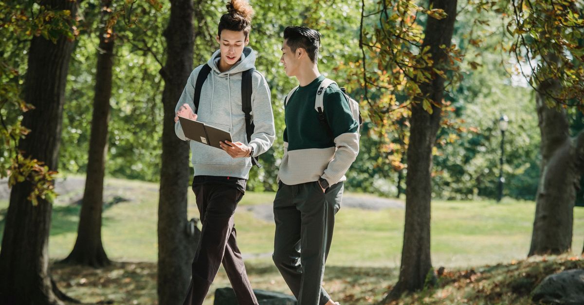 Students walking in Tartu