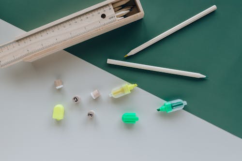 Free White Ruler on White Table Stock Photo