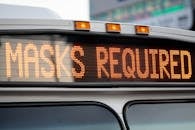 Close-Up Shot of Message on Bus