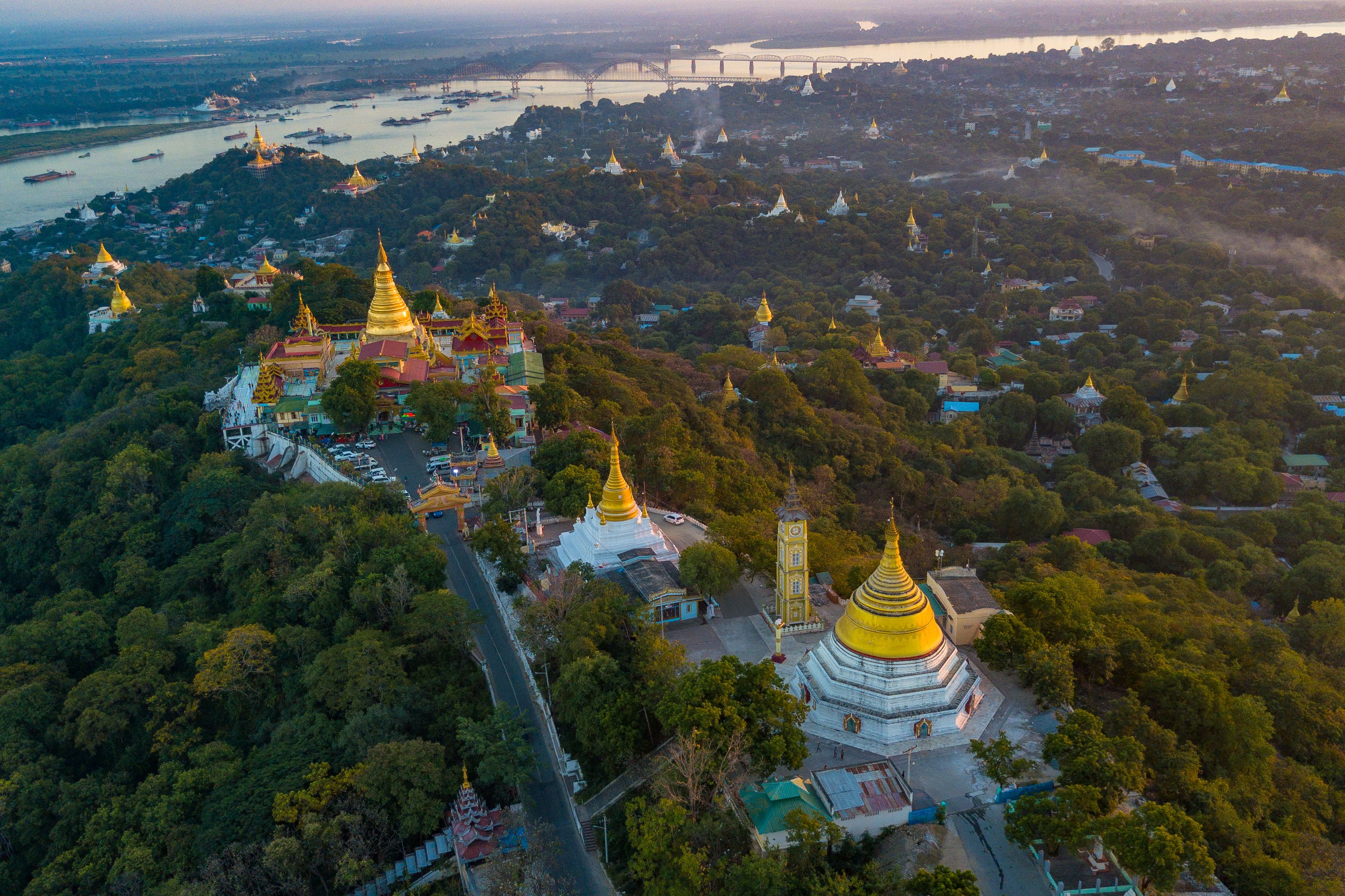 Bagan hotel veranda Irrawaddy river