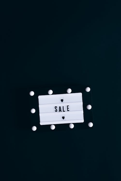 Sale Sign on Black Background