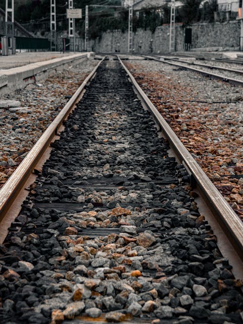 Foto profissional grátis de aço, estrada de ferro, faixa