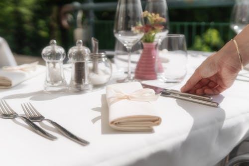 Free Dining Table Setup Stock Photo