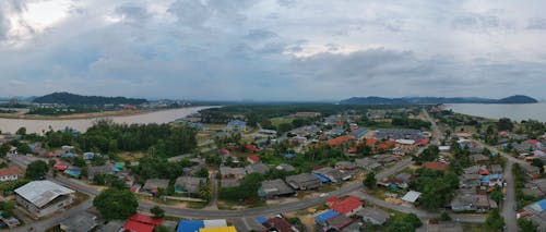 şehrin Havadan Panorama Fotoğrafçılığı