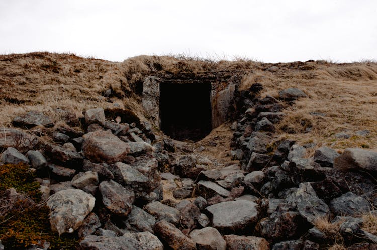 Hole In Stony Ground With Boulders