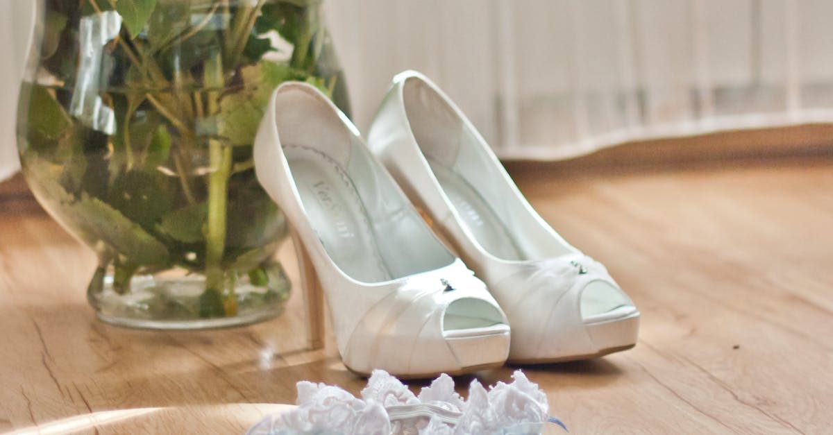 Wedding shoes & garter