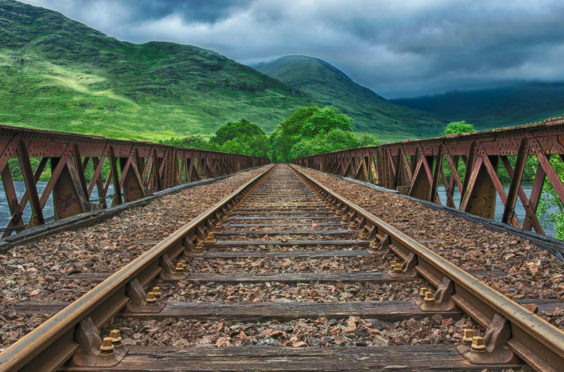 beautiful railway track wallpaper