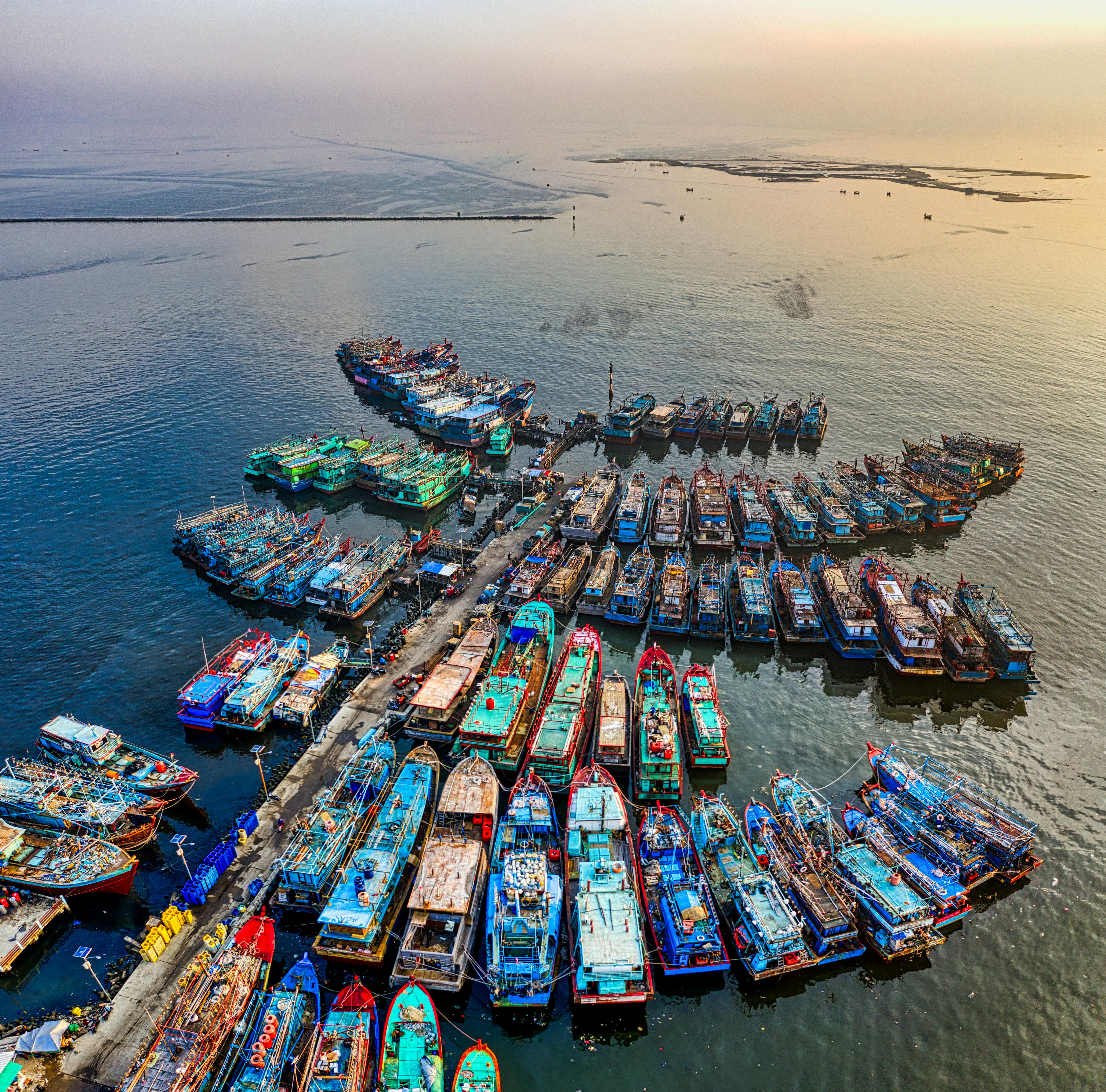 fishing sea city bird s eye view