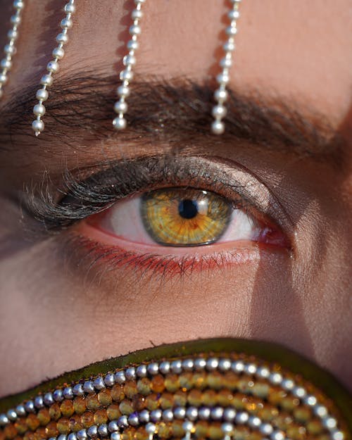 A Person's Eye in Close-Up Photography