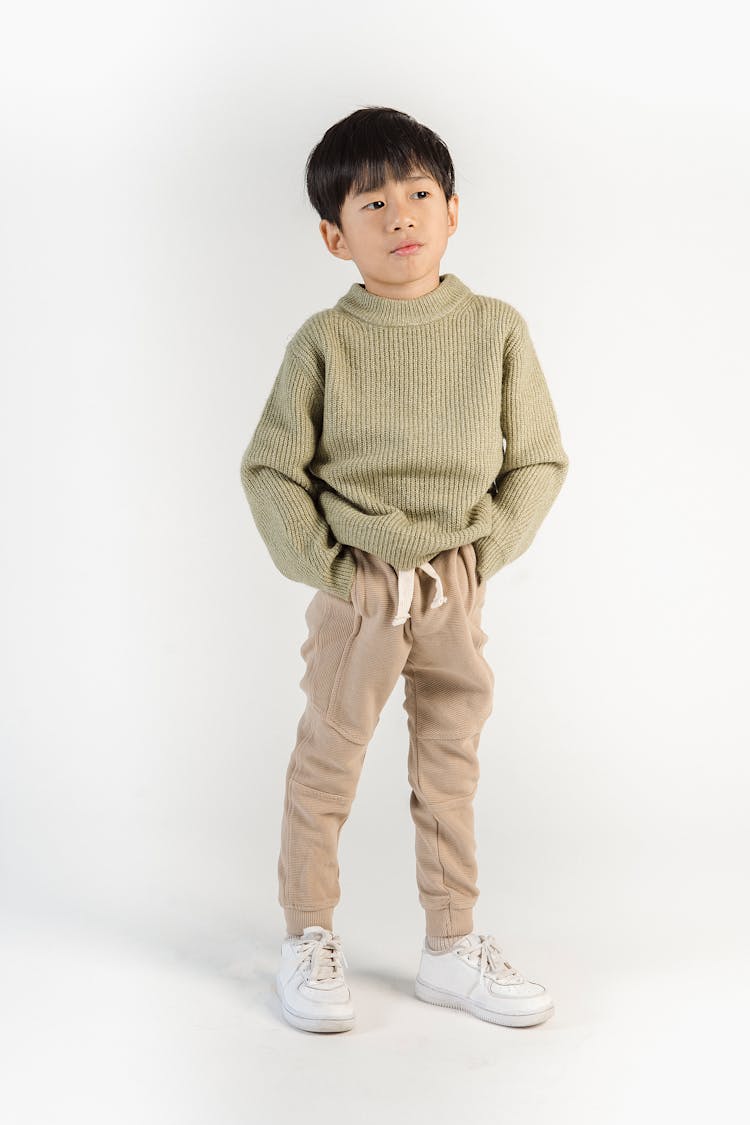 Boy Wearing A Sweater