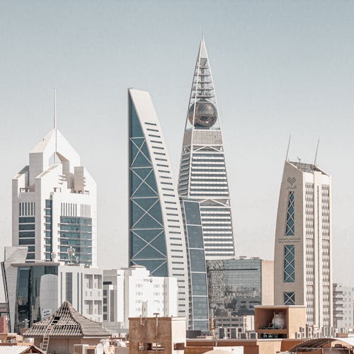 Free High Rise Buildings at Al Faisaliyah Center, Riyadh, Saudi Arabia Stock Photo