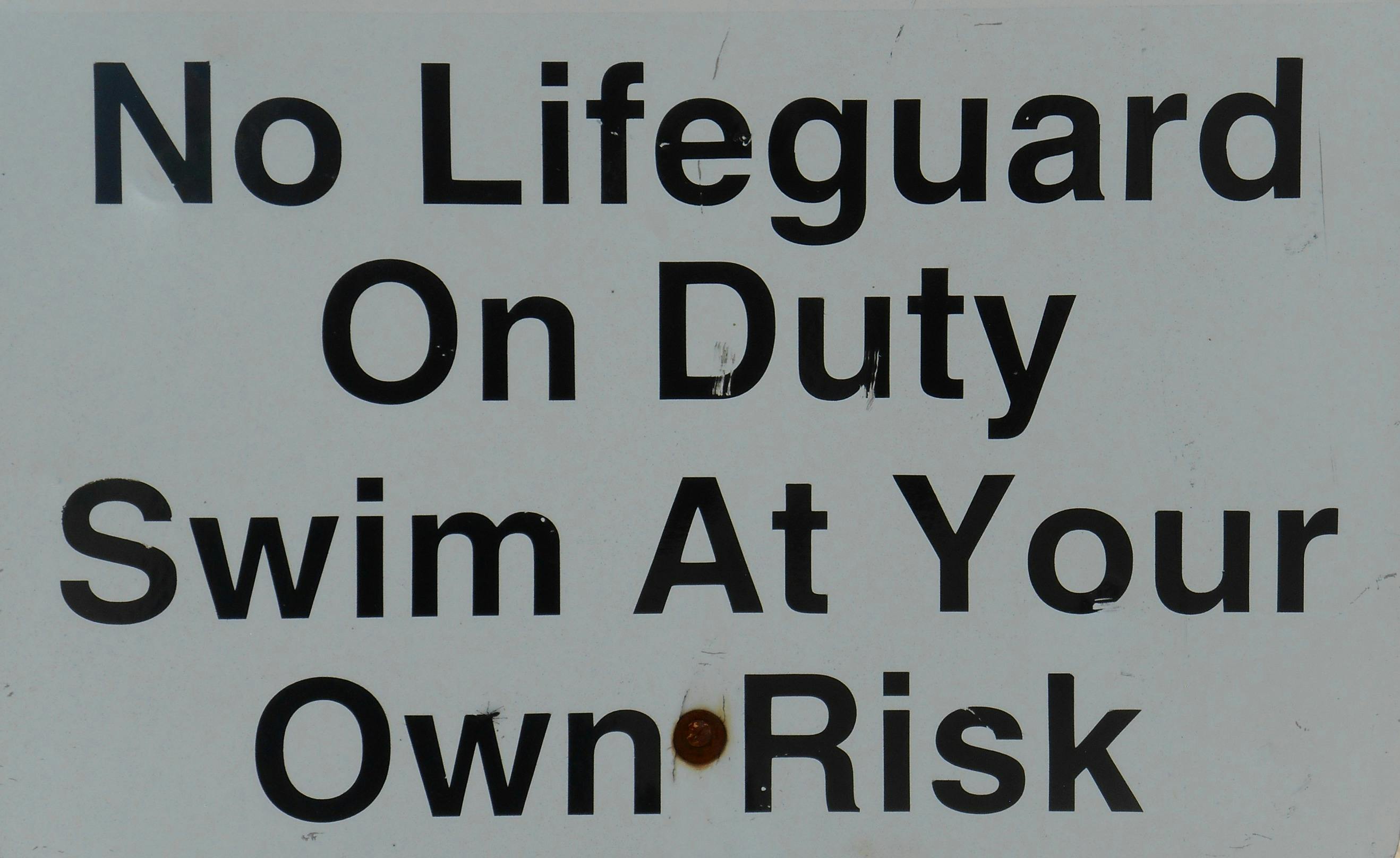 Free stock photo of lifeguard, no lifeguard, sign