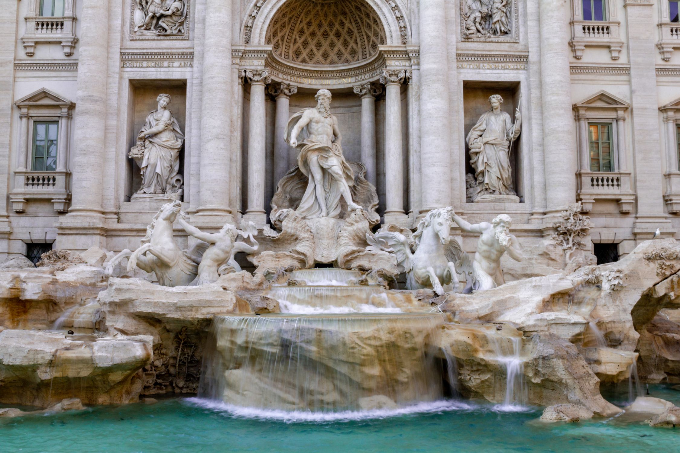 The Trevi Fountain, a popular historic landmark in Rome