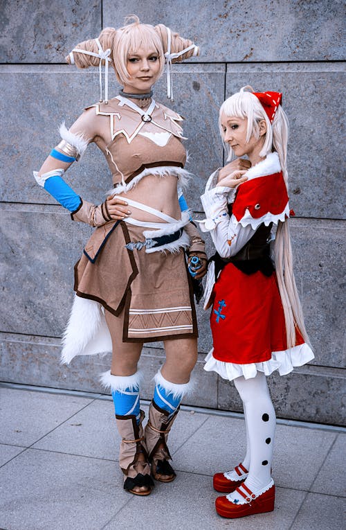 Δωρεάν στοκ φωτογραφιών με anime, cosplayers, γκρι τοίχο