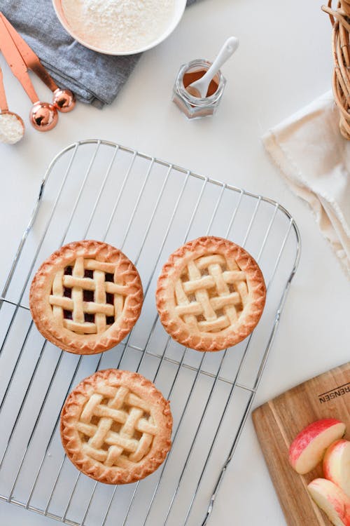 Foto stok gratis flatlay, fotografi, kue-kue