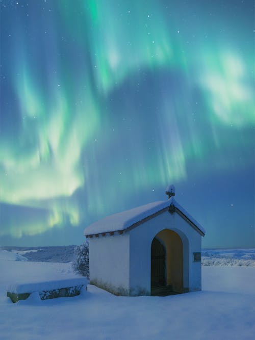 Building Under Blue Aurora Polaris 