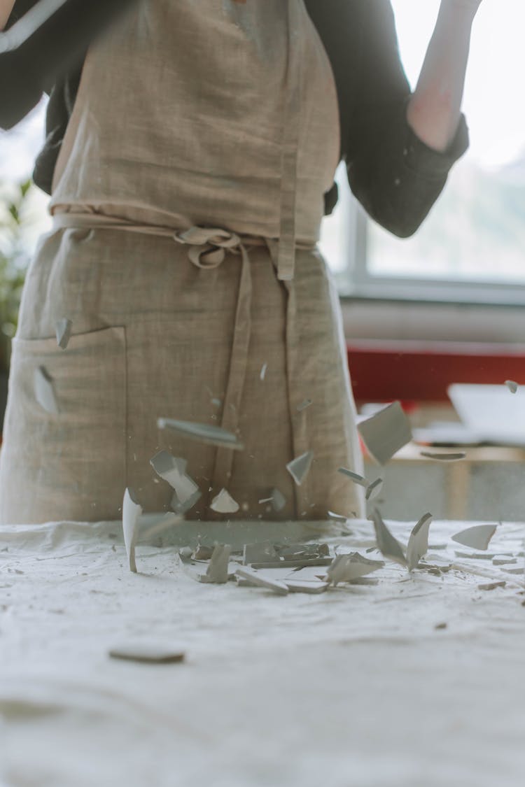 A Photo Of Broken Ceramic Plate