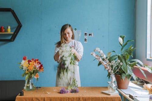 Základová fotografie zdarma na téma aranžování květin, barevné květiny, floristka